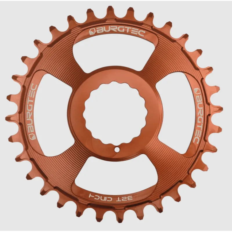 Pinion față pentru bicicletă BURGTEC Cinch Thick Thin Chainring ­34T ­Kash Bronze Reducere specială